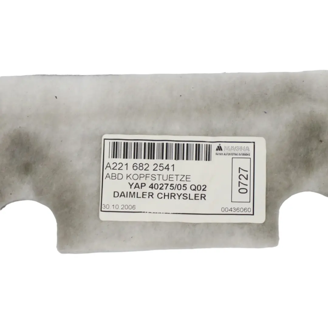 Mercedes W221 Boot Compartment Rear Trim Panel Insulation Covering - SKU A2216822541 - Part number A2216822541