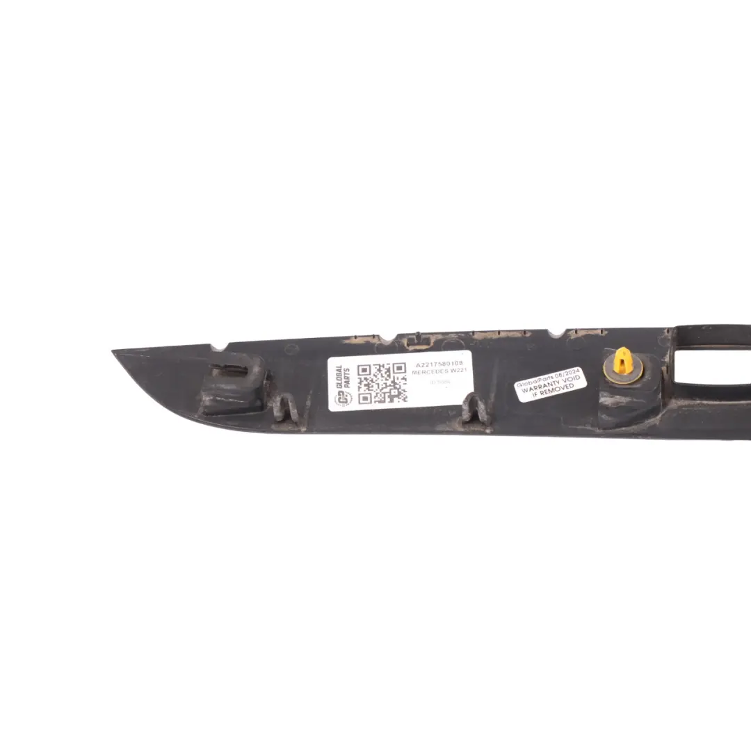 Mercedes W221 Boot Trunk Lid Tailgate Finisher Cover Black - SKU A2217580108 - Part number A2217580108