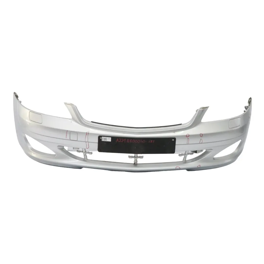 Front Bumper Trim Panel Covering Iridium Silver Metallic - 775 to Mercedes W221 with Part number A2218800040 Mercedes W221 Front Bumper Trim Panel Covering Iridium Silver Metallic - 775 - SKU A2218800040-IRS - Part number A2218800040