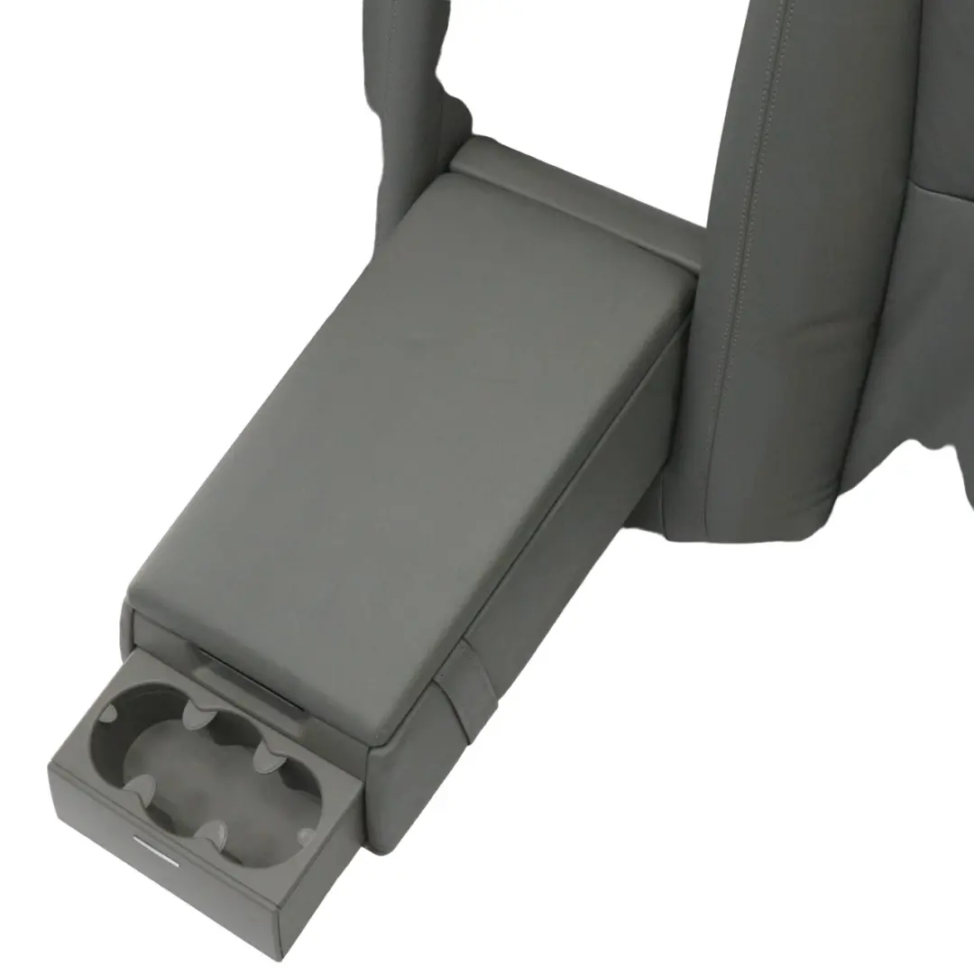 Mercedes W221 Rear Seat Backrest Cover Armrest Cup Holder Leather Grey - SKU A2219200147-1 - Part number A2219200147