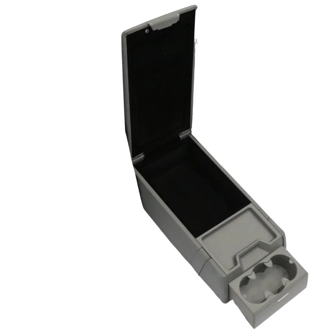 Mercedes W221 Rear Seat Backrest Cover Armrest Cup Holder Leather Grey - SKU A2219200147-1 - Part number A2219200147