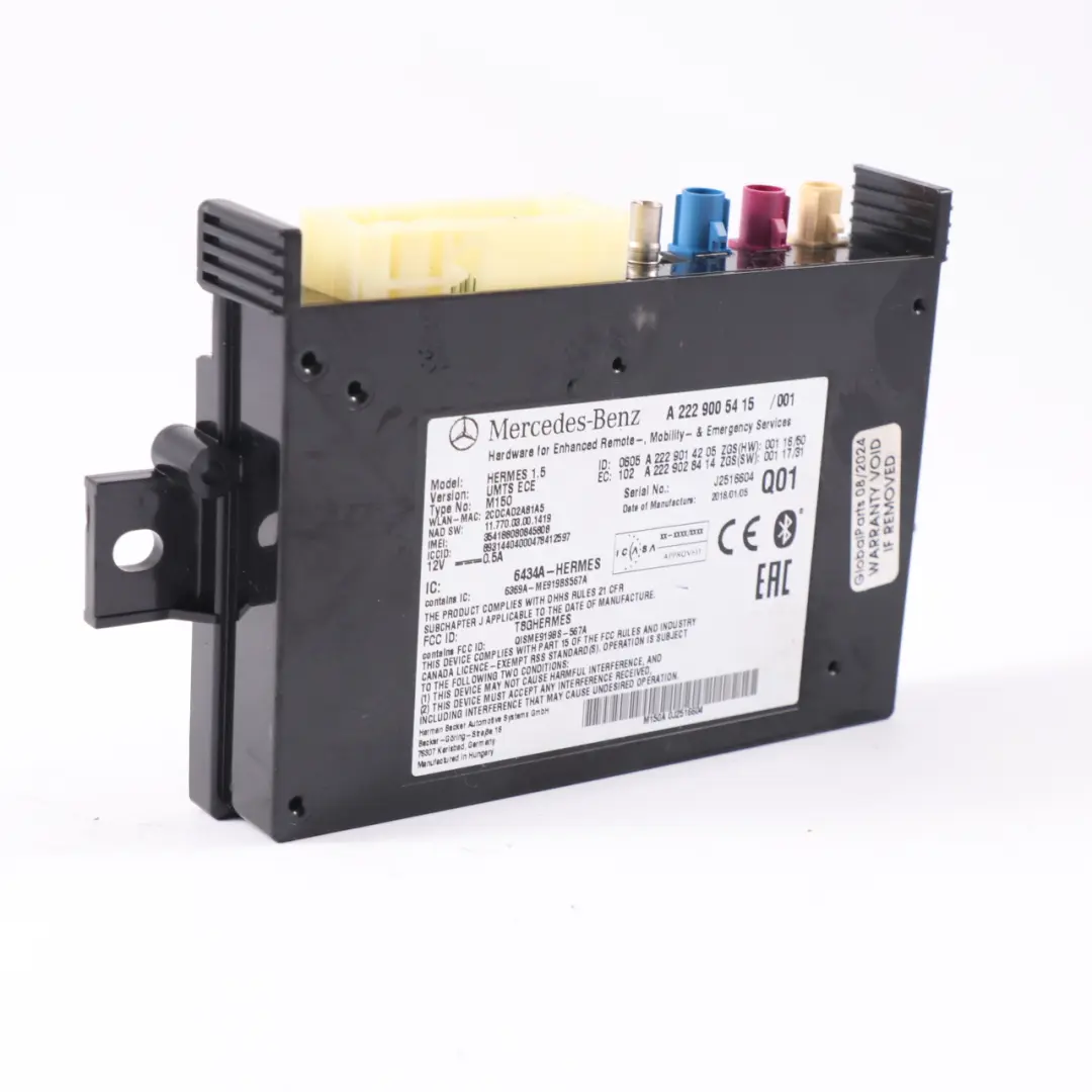 Mercedes W205 W213 W222 Comunication Module Telematic Bluetooth - SKU A2229005415 - Part number A2229005415