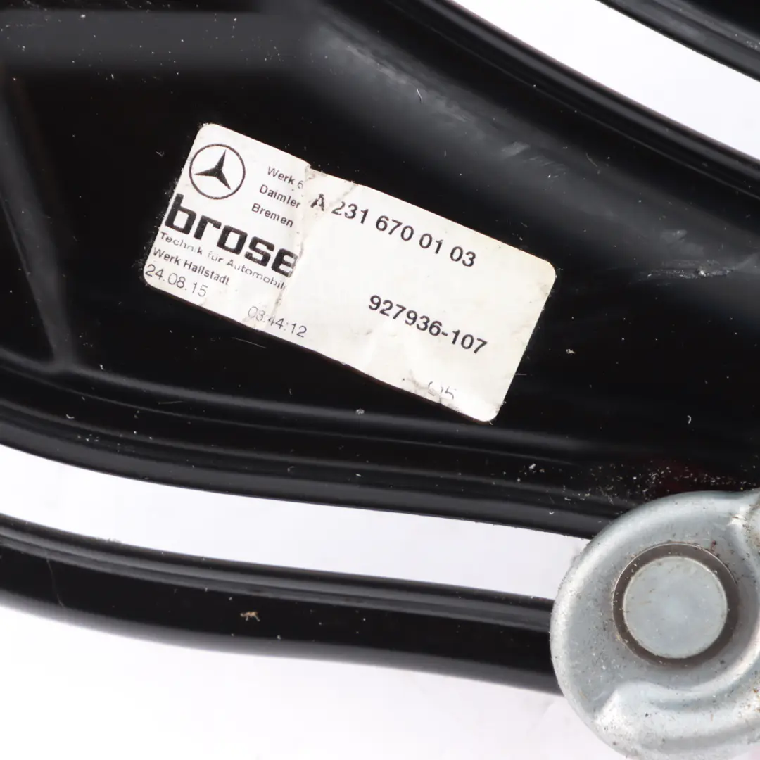 Mercedes SL63 R231 Roadster Window Lifter Regulator Rear Left N/S - SKU A2316700303 - Part number A2316700303