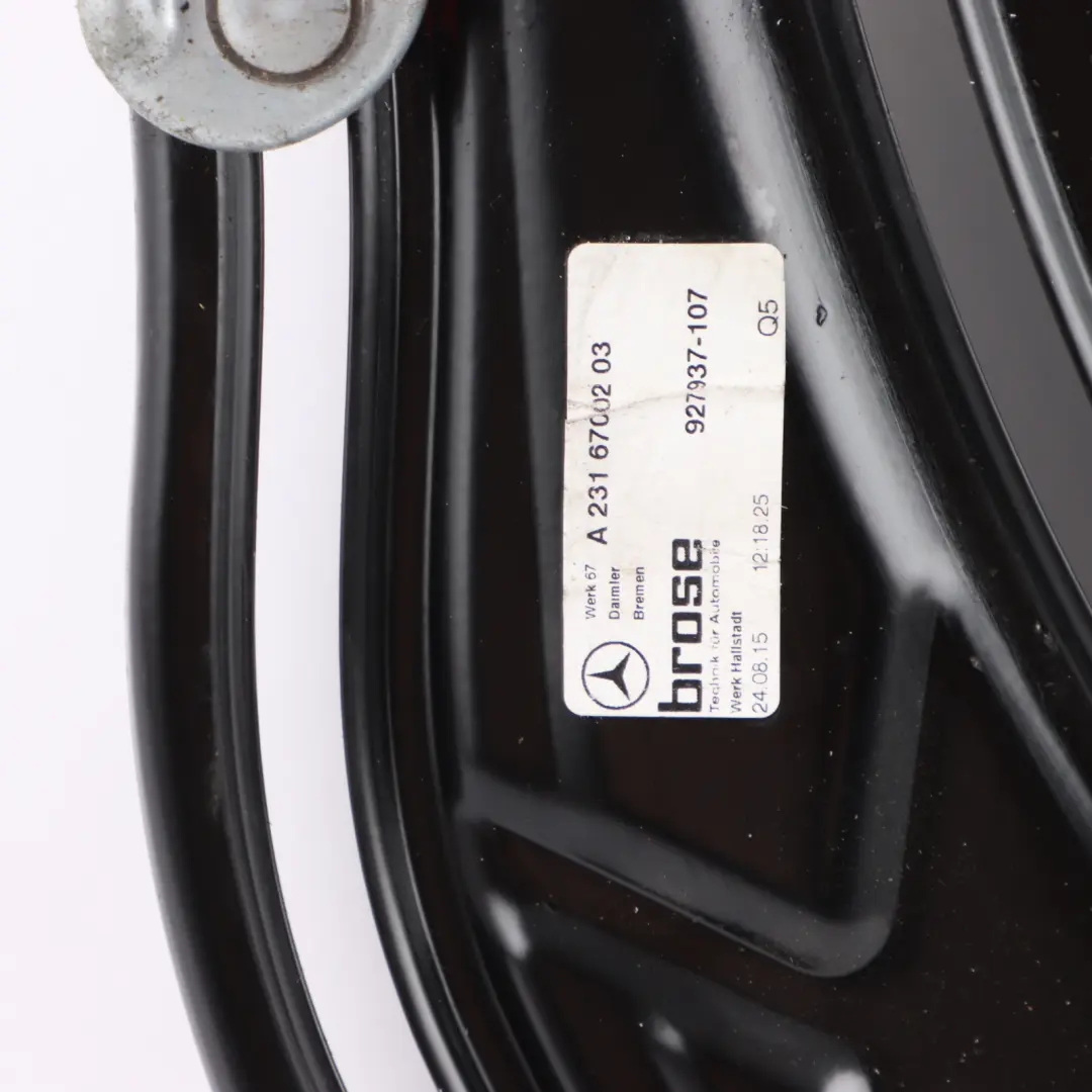 Regulador Elevalunas Eléctrico Tarjeta Puerta Trasera Derecha para Mercedes R231 con número de pieza A2316700403 Mercedes R231 Regulador Elevalunas Eléctrico Tarjeta Puerta Trasera Derecha - SKU A2316700403 - Número de pieza A2316700403