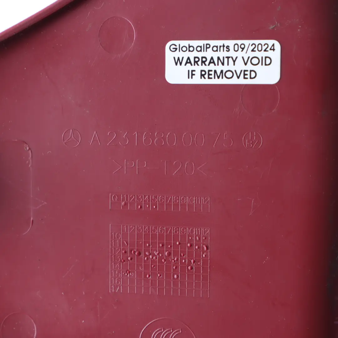 Dashboard Cover Panel Dash Trim Panel Left N/S Red to Mercedes R231 with Part number A2316800075 Mercedes R231 Dashboard Cover Panel Dash Trim Panel Left N/S Red - SKU A2316800075 - Part number A2316800075