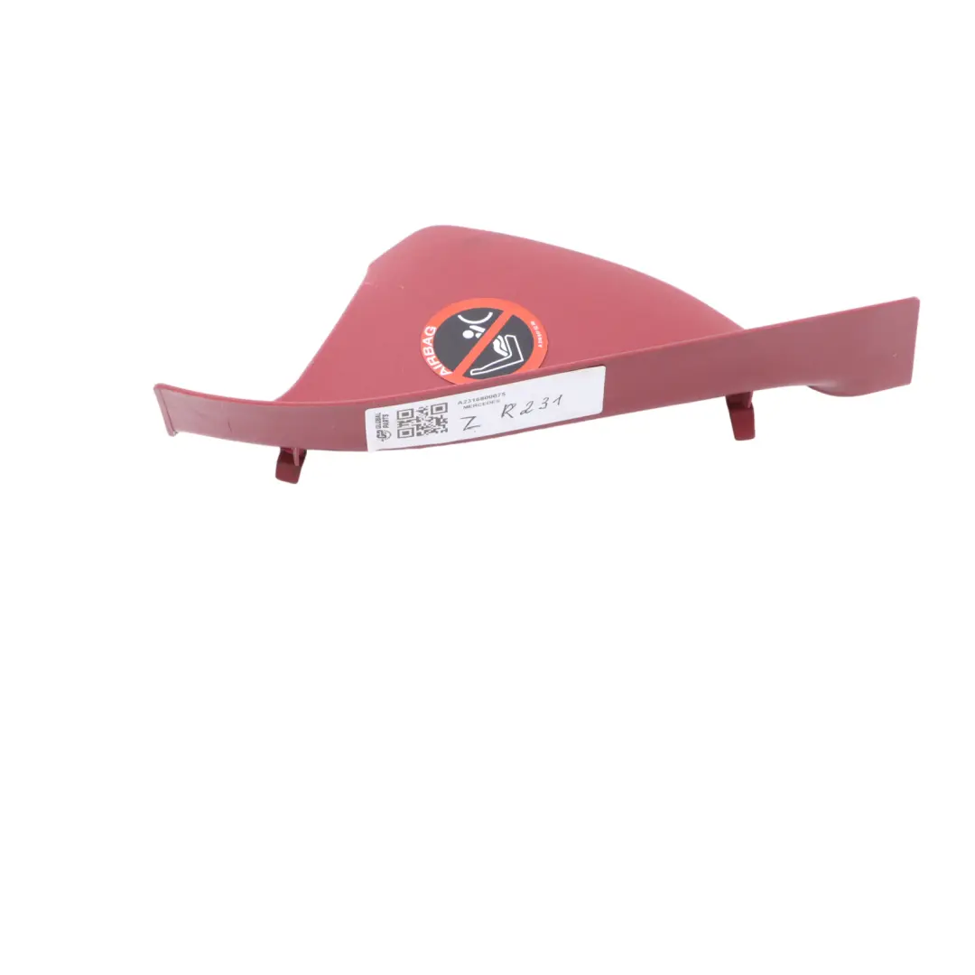 Dashboard Cover Panel Dash Trim Panel Left N/S Red to Mercedes R231 with Part number A2316800075 Mercedes R231 Dashboard Cover Panel Dash Trim Panel Left N/S Red - SKU A2316800075 - Part number A2316800075