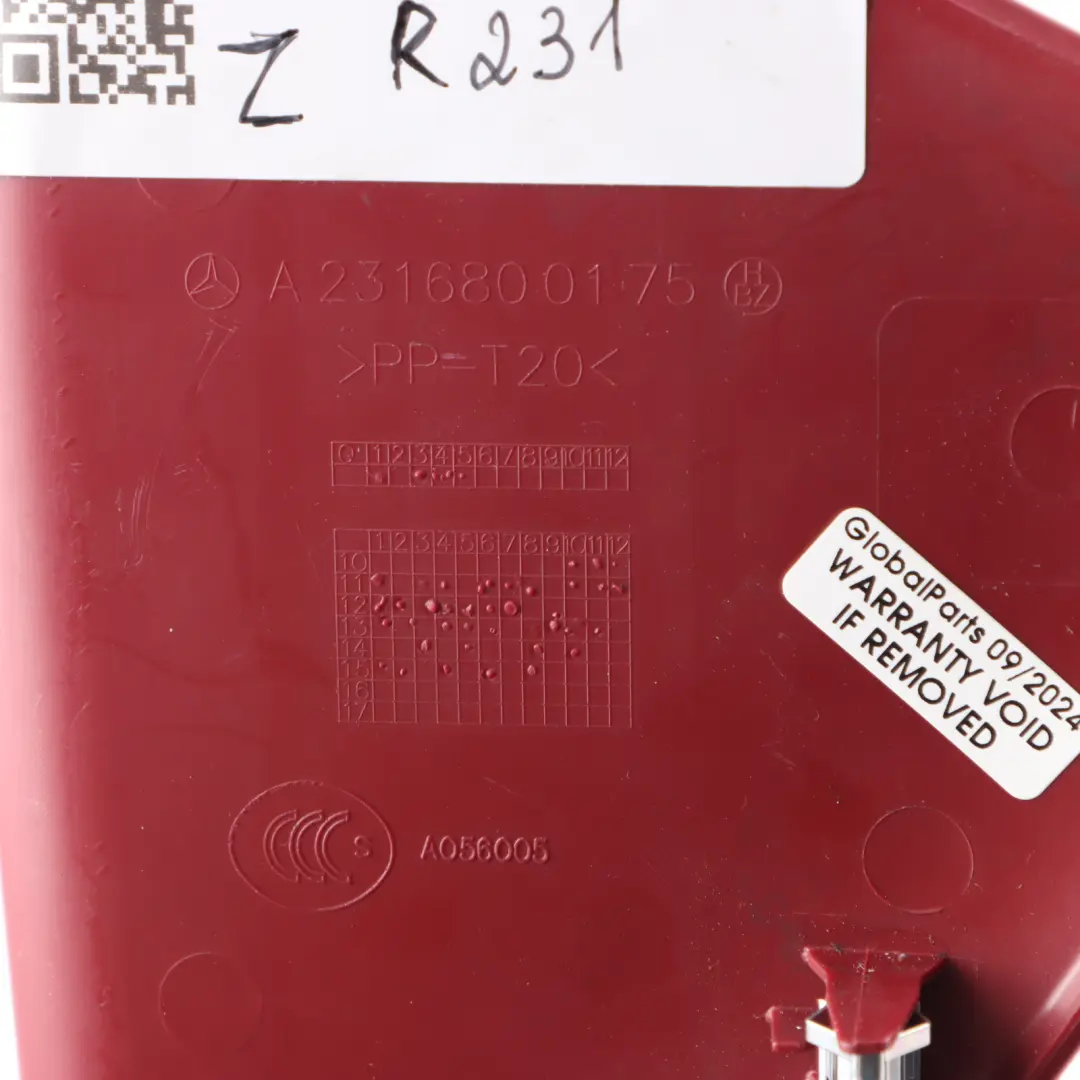 SL63 AMG R231 Dashboard Trim End Panel Cover Right O/S Red to Mercedes with Part number A2316800175 Mercedes SL63 AMG R231 Dashboard Trim End Panel Cover Right O/S Red - SKU A2316800175 - Part number A2316800175