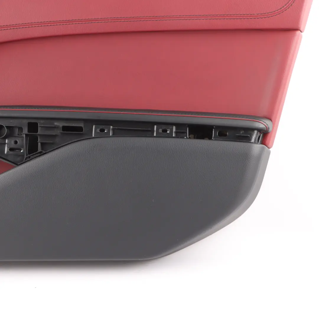 Mercedes R231 Front Door Card Right O/S Trim Panel Cover Leather Black Red - SKU A2317205601 - Part number A2317205601