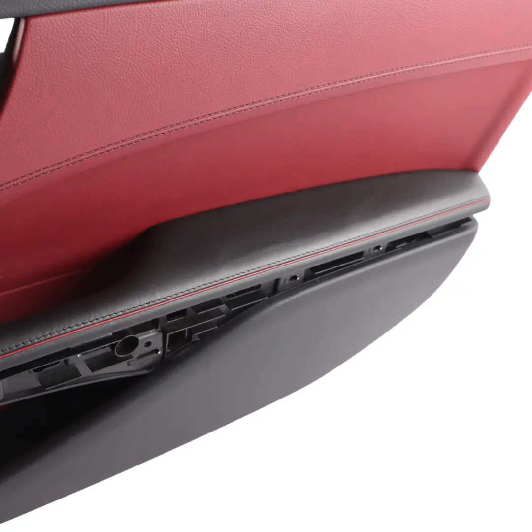 Mercedes R231 Front Door Card Right O/S Trim Panel Cover Leather Black Red - SKU A2317205601 - Part number A2317205601