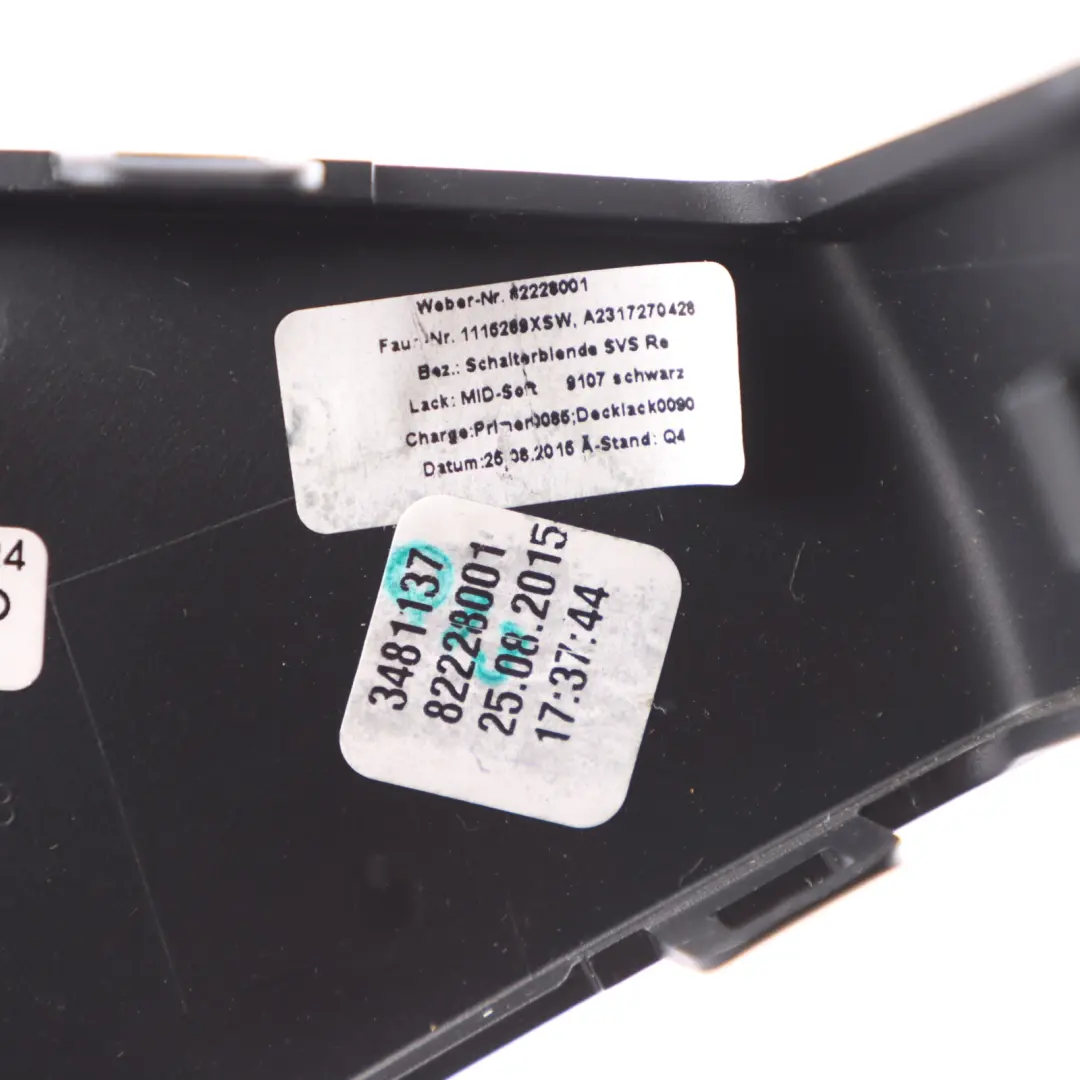 Frame Right O/S Seat Adjustment Switch Door Trim to Mercedes SL R231 with Part number A2317270428 Mercedes SL R231 Frame Right O/S Seat Adjustment Switch Door Trim - SKU A2317270428 - Part number A2317270428