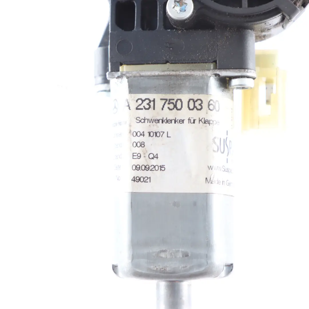 Roof Drive Motor Control Module to Mercedes R231 Cabrio Convertible with Part number A2317500360 Mercedes R231 Cabrio Convertible Roof Drive Motor Control Module - SKU A2317500360 - Part number A2317500360