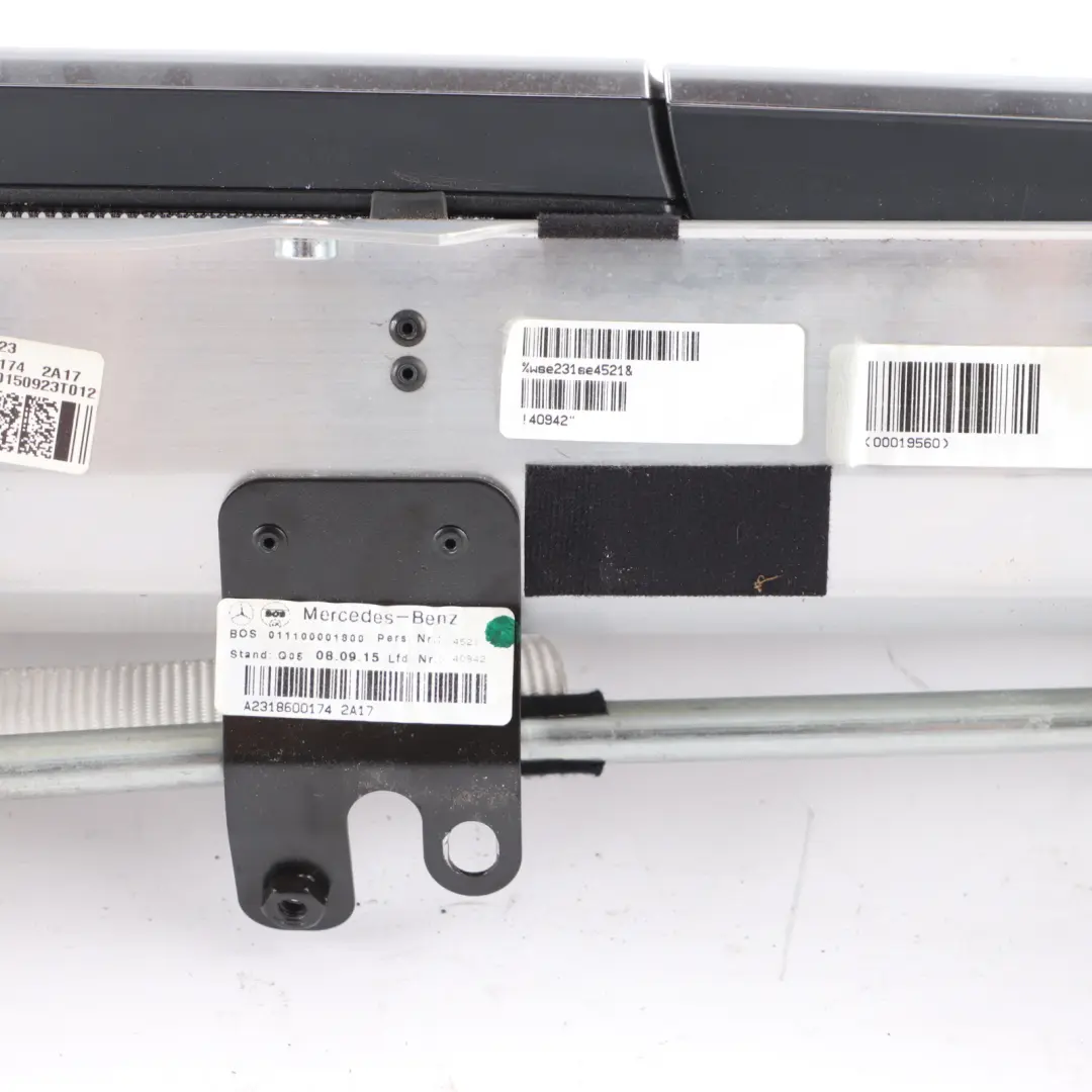 SL63 R231 Convertible Draft Stop Wind Deflector Fabric Silver Shadow to Mercedes with Part number A2318600174 Mercedes SL63 R231 Convertible Draft Stop Wind Deflector Fabric Silver Shadow - SKU A2318600174 - Part number A2318600174