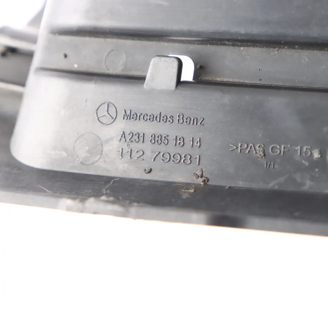 Bumper Tail Pipe Trim Bracket Rear Right O/S to Mercedes R231 Rear with Part number A2318851814 Mercedes R231 Rear Bumper Tail Pipe Trim Bracket Rear Right O/S - SKU A2318851814 - Part number A2318851814