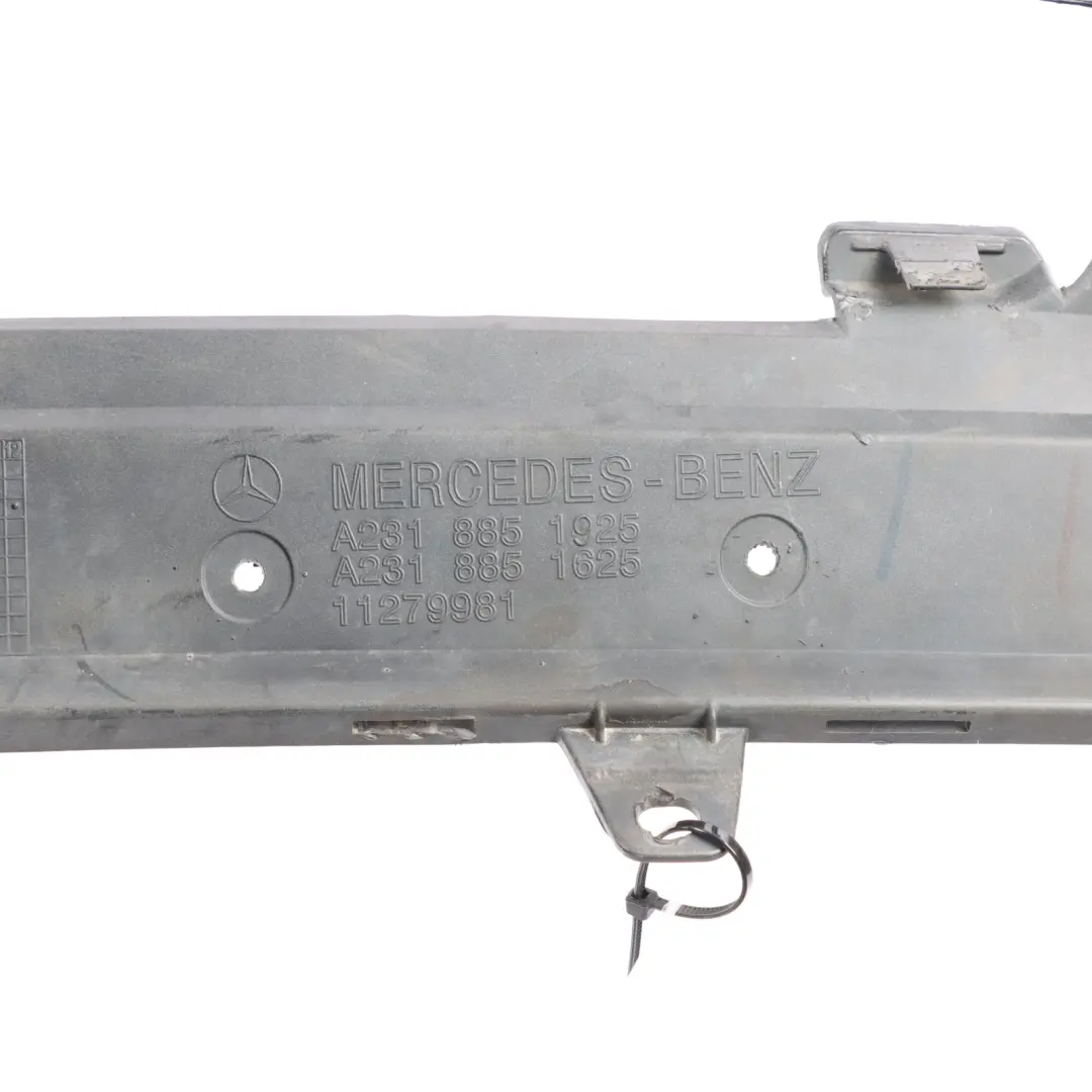 Bumper Diffuser Trim Cover Double Exhaust Rear to Mercedes R231 Rear with Part number A2318851925 Mercedes R231 Rear Bumper Diffuser Trim Cover Double Exhaust Rear - SKU A2318851925 - Part number A2318851925