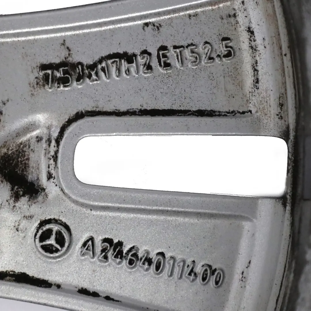 Schwarz Leichtmetallfelge 17" ET:52,5 7,5J für Mercedes W176 W246 mit Teilenummer A2464011400 Mercedes W176 W246 Schwarz Leichtmetallfelge 17" ET:52,5 7,5J - SKU A2464011400-3 - Teilenummer A2464011400