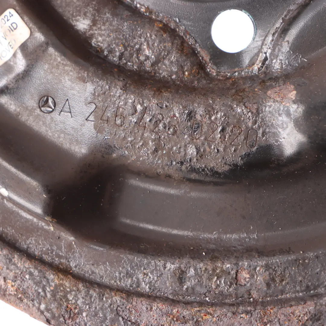 Brake Disc Plate Mercedes X156 W176 Rear Right O/S Protection Shield to with Part number A2464230220 Brake Disc Plate Mercedes X156 W176 Rear Right O/S Protection Shield - SKU A2464230220 - Part number A2464230220