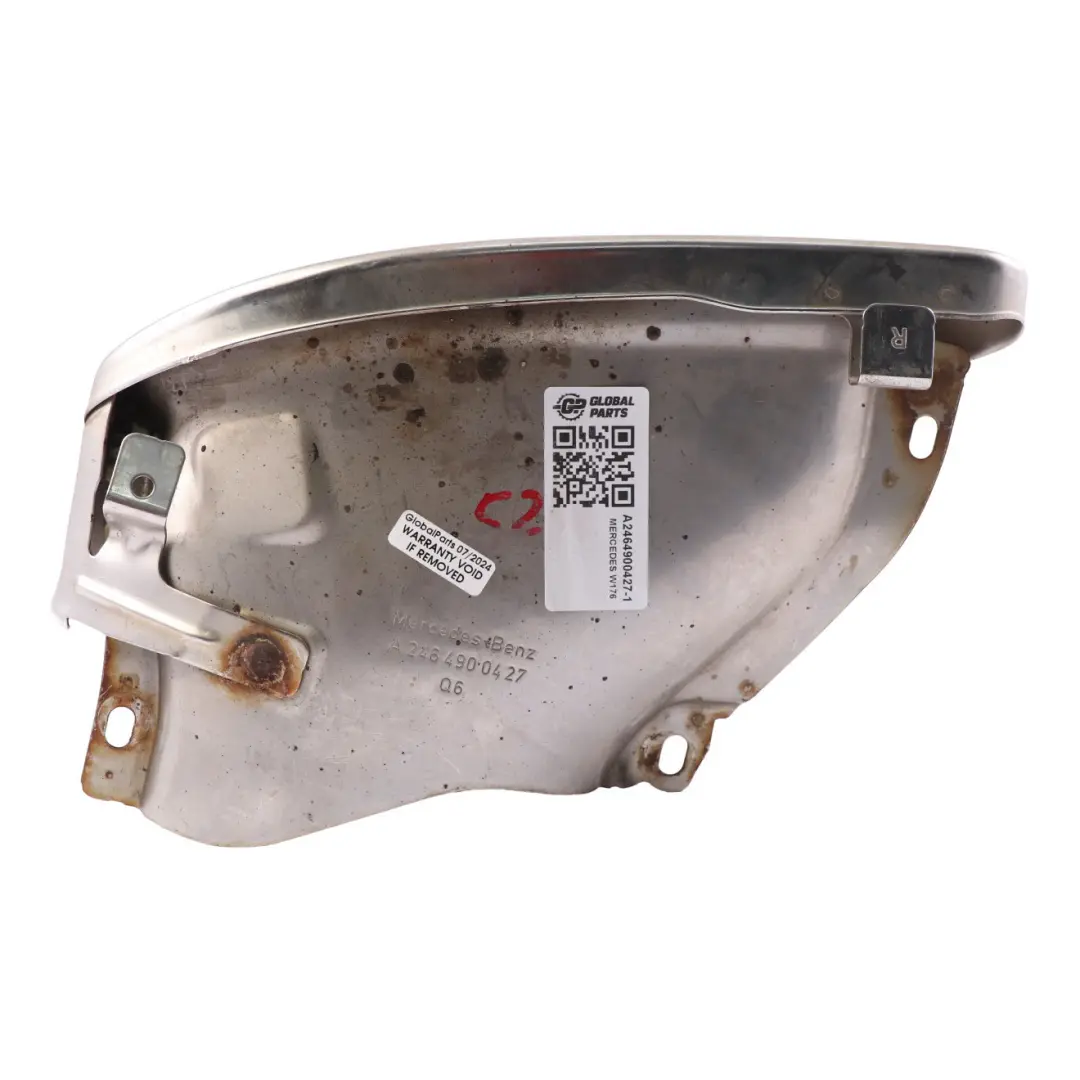 Exhaust Muffler Pipe Rear Right O/S AMG Exhaust Tip to Mercedes W176 with Part number A2464900427 Mercedes W176 Exhaust Muffler Pipe Rear Right O/S AMG Exhaust Tip - SKU A2464900427-1 - Part number A2464900427