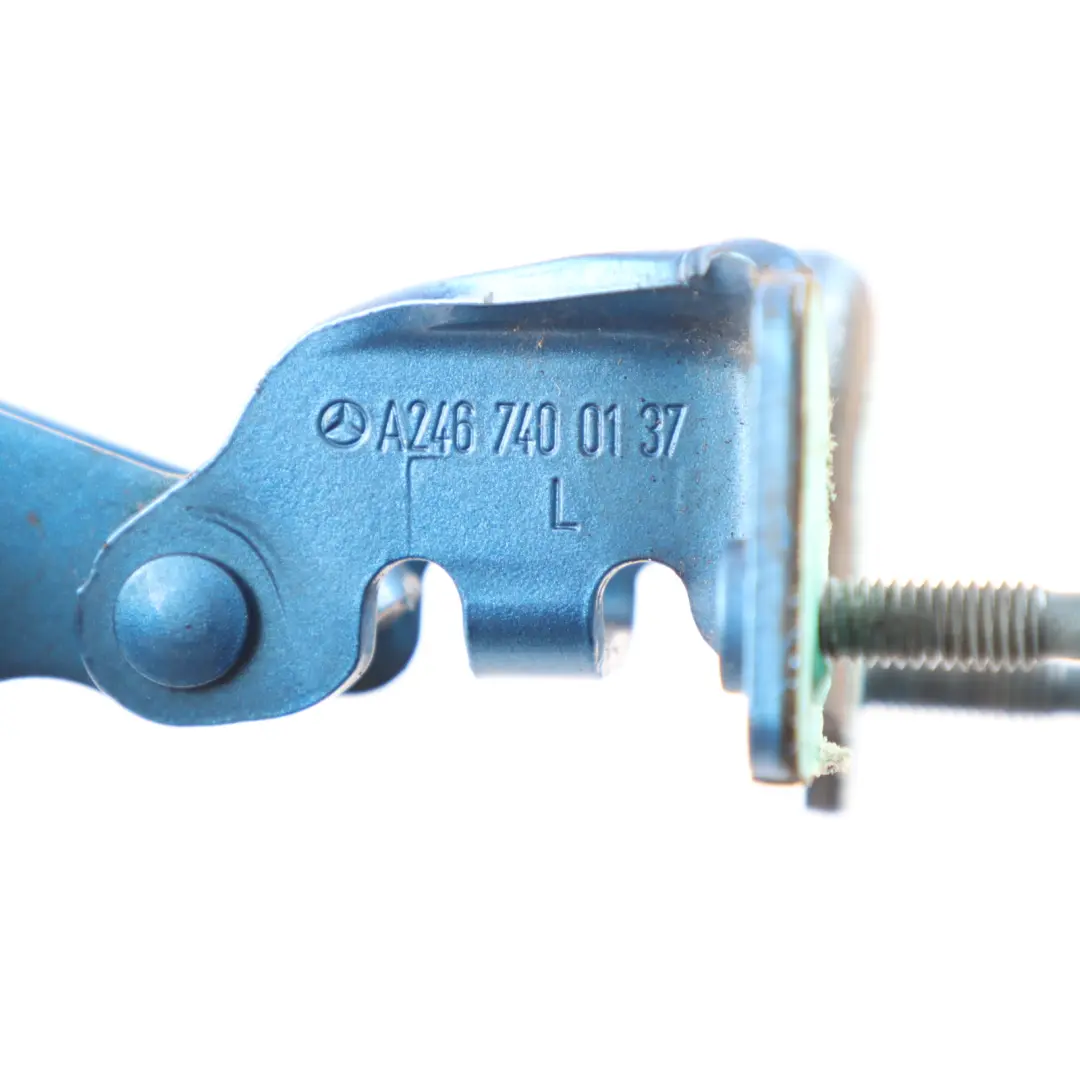 Trunk Hinge Rear Boot Lid Left N/S South Seas Blue Metallic - 162 to Mercedes W176 with Part number A2467400137 Mercedes W176 Trunk Hinge Rear Boot Lid Left N/S South Seas Blue Metallic - 162 - SKU A2467400137-SSB - Part number A2467400137