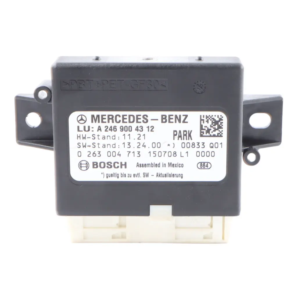 X246 Unidad Control Aparcamiento Módulo Sensor PDC para Mercedes W176 con número de pieza A2469004312 Mercedes W176 X246 Unidad Control Aparcamiento Módulo Sensor PDC - SKU A2469004312 - Número de pieza A2469004312