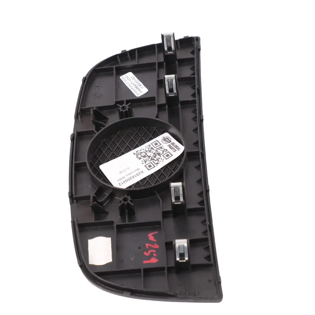 Center Dashboard Speaker Cover Panel Trim Black to Mercedes R W251 with Part number A2518200412 Mercedes R W251 Center Dashboard Speaker Cover Panel Trim Black - SKU A2518200412 - Part number A2518200412