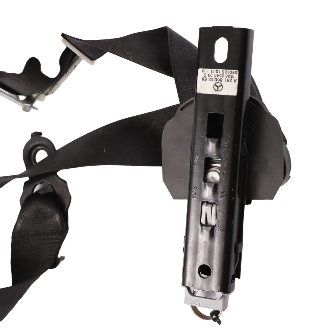 Mercedes ML W164 R W251 Cinturón seguridad delantero izquierdo Negro - SKU A2518603186 - Número de pieza A2518603186