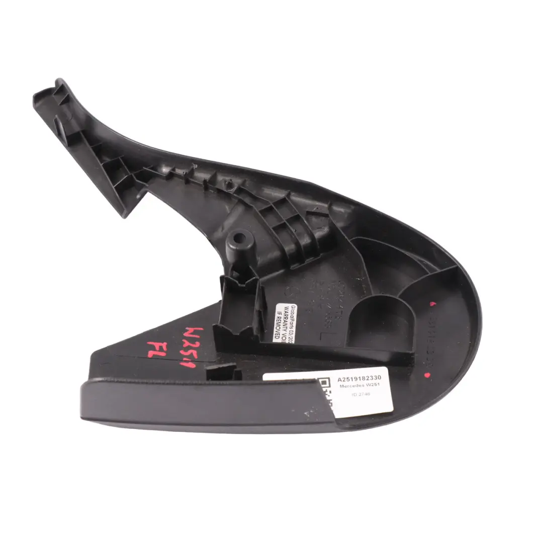 rivestimento sedile anteriore sinistro Nero per Mercedes ML W164 W251 con numero di parte A2519182330 Mercedes ML W164 W251 rivestimento sedile anteriore sinistro Nero - SKU A2519182330 - Numero di parte A2519182330