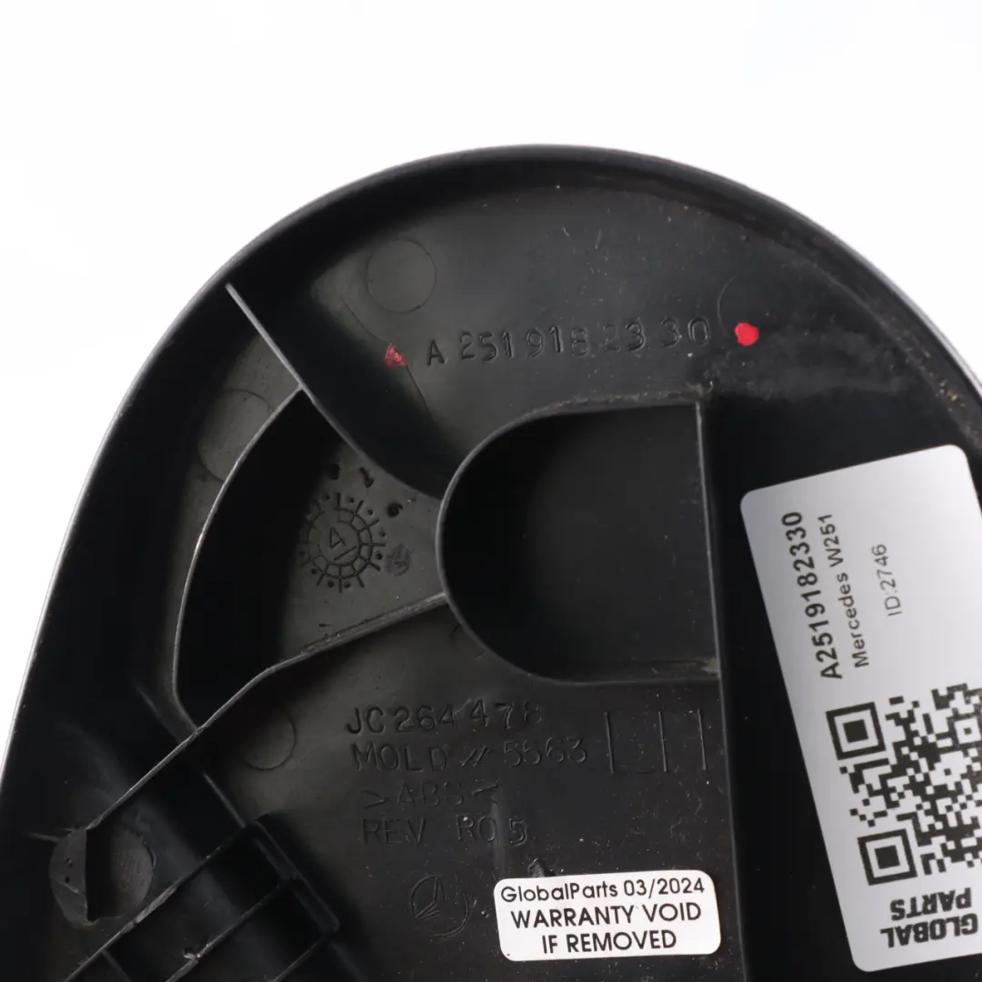 Mercedes ML W164 W251 Asiento Delantero Izquierdo Tapa Negro - SKU A2519182330 - Número de pieza A2519182330