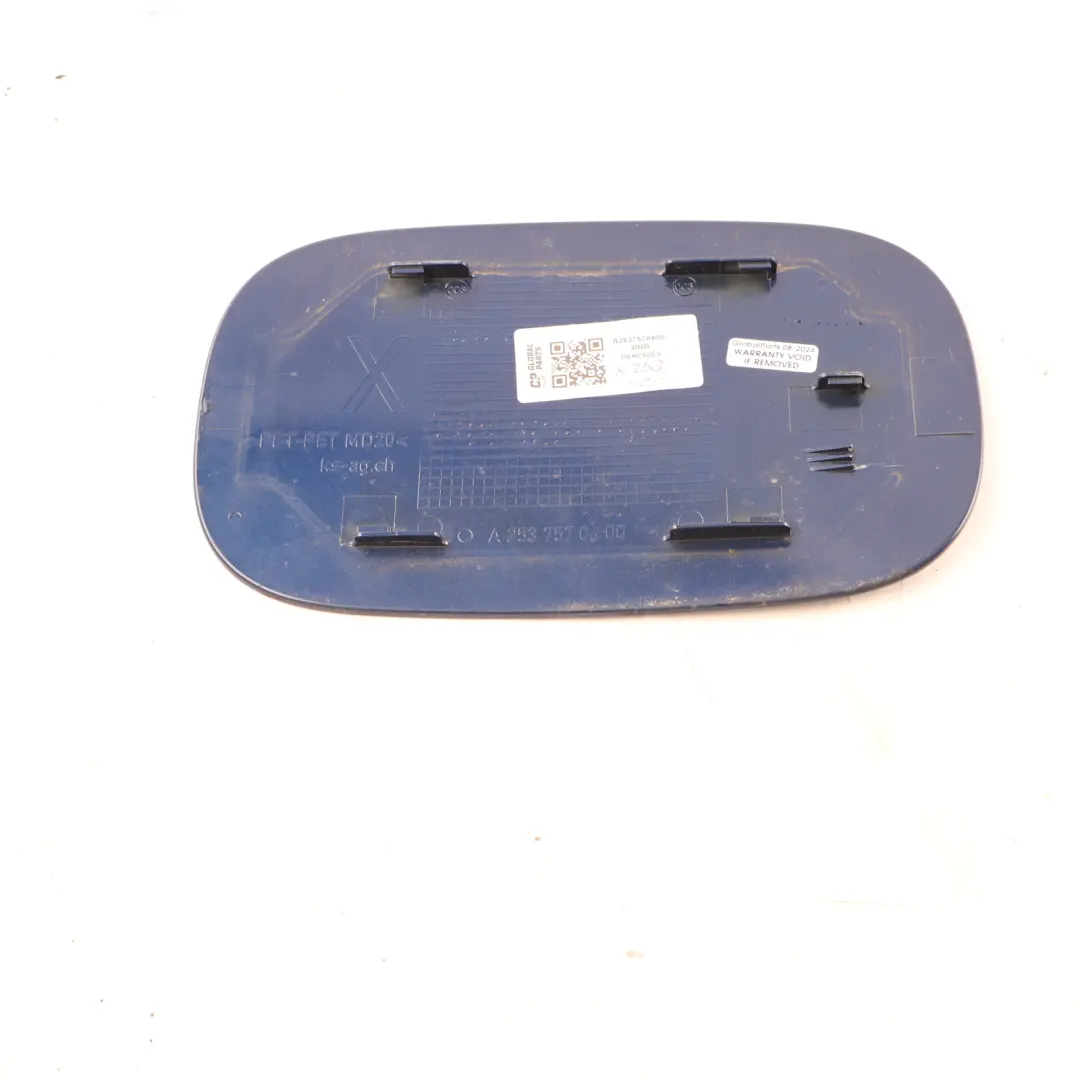 BMW X5 F15 Fill Flap Fuel Filler Cover Panel Cap Brilliant Blue Metallic - 896 - SKU A2537570400-BRB - Part number A2537570400