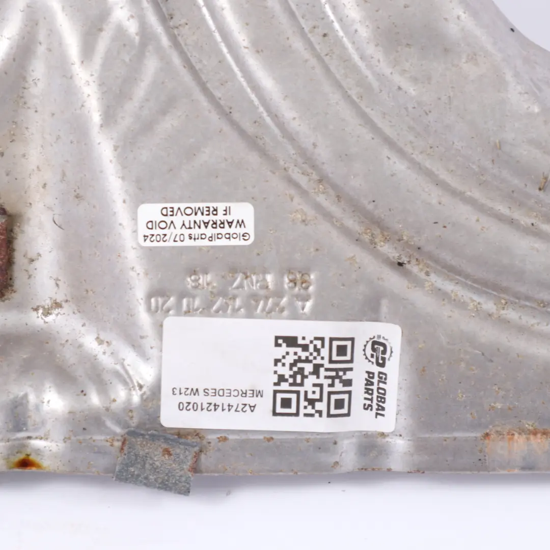 Heat Shield Mercedes W205 W213 M264 Turbo Screening Protection Plate to with Part number A2741421020 Heat Shield Mercedes W205 W213 M264 Turbo Screening Protection Plate - SKU A2741421020 - Part number A2741421020