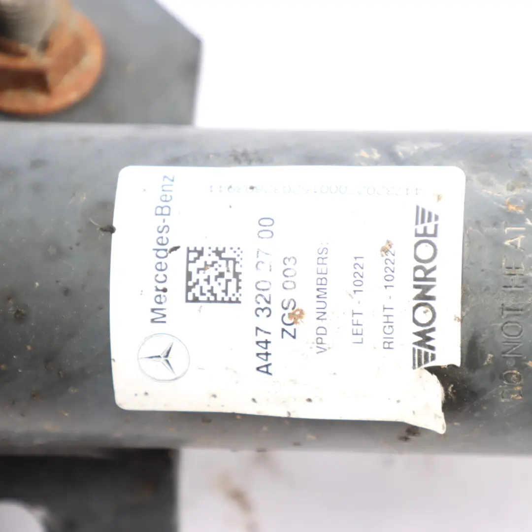 Droite Amortisseur de jambe de force pour Mercedes W447 Avant à propos du numéro de pièce A4473202700 Mercedes W447 Avant Droite Amortisseur de jambe de force - SKU A4473202700-1 - Numéro de pièce A4473202700