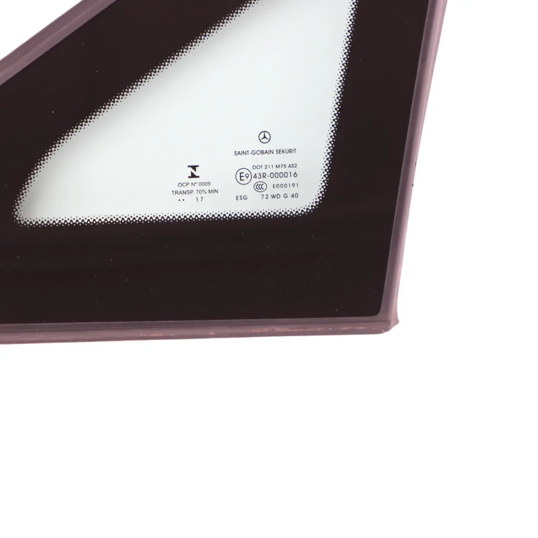 Front Left N/S Quarter Window Glass AS2 to Mercedes Vito Viano W447 with Part number A4476730305 Mercedes Vito Viano W447 Front Left N/S Quarter Window Glass AS2 - SKU A4476730305 - Part number A4476730305