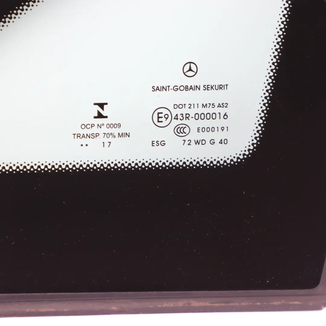 Vetro del quarto anteriore sinistro AS2 per Mercedes Vito Viano W447 con numero di parte A4476730305 Mercedes Vito Viano W447 Vetro del quarto anteriore sinistro AS2 - SKU A4476730305 - Numero di parte A4476730305