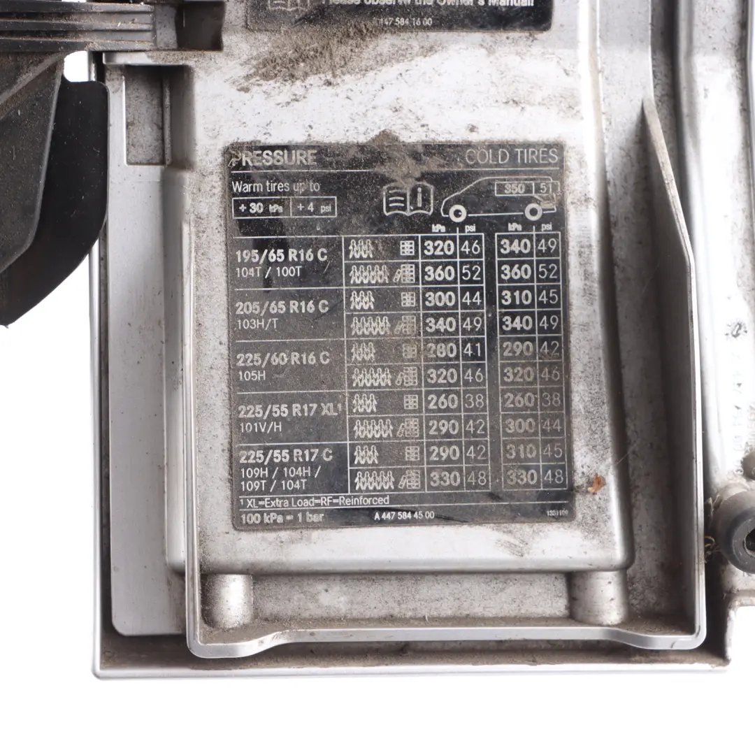 Flap Tank Cap Cover Trim Brilliant Silver - 9744 to Mercedes W447 Fuel with Part number A4477500000 Mercedes W447 Fuel Flap Tank Cap Cover Trim Brilliant Silver - 9744 - SKU A4477500000-BRS - Part number A4477500000