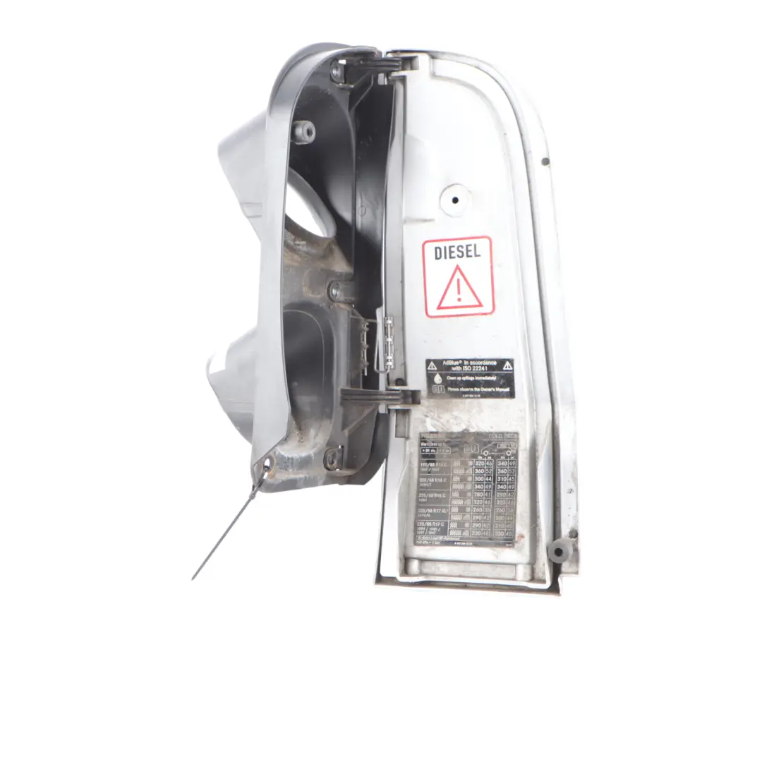 Flap Tank Cap Cover Trim Brilliant Silver - 9744 to Mercedes W447 Fuel with Part number A4477500000 Mercedes W447 Fuel Flap Tank Cap Cover Trim Brilliant Silver - 9744 - SKU A4477500000-BRS - Part number A4477500000