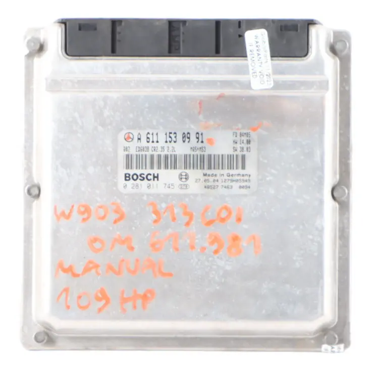 W901 Engine Control Unit Module ECU OM611 Diesel to Mercedes Sprinter with Part number A6111530991 Mercedes Sprinter W901 Engine Control Unit Module ECU OM611 Diesel - SKU A6111530991 - Part number A6111530991