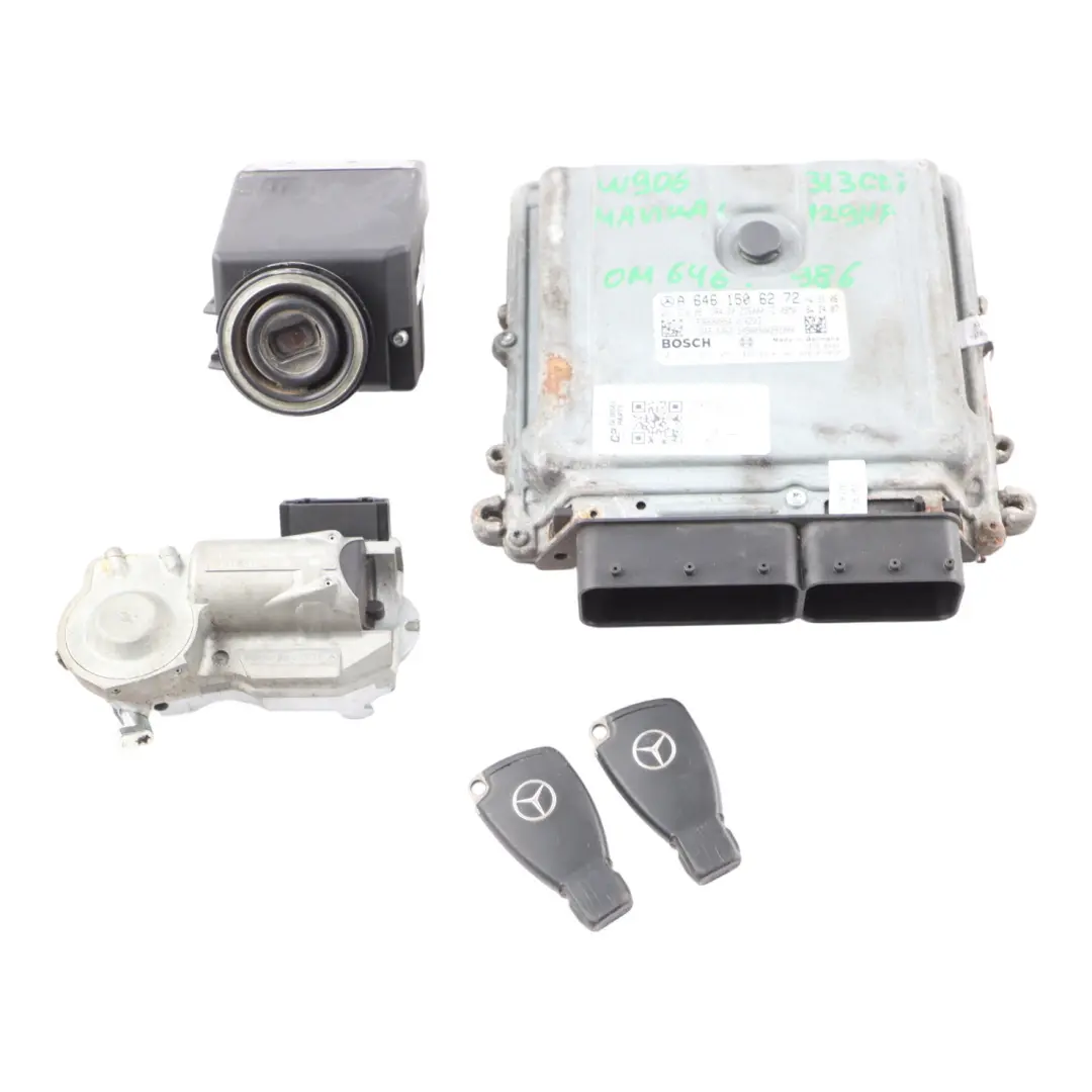 Mercedes W906 313 CDI OM646.986 129HP Engine Unit ECU Kit Keys - SKU A6461506272-1 - Part number A6461506272