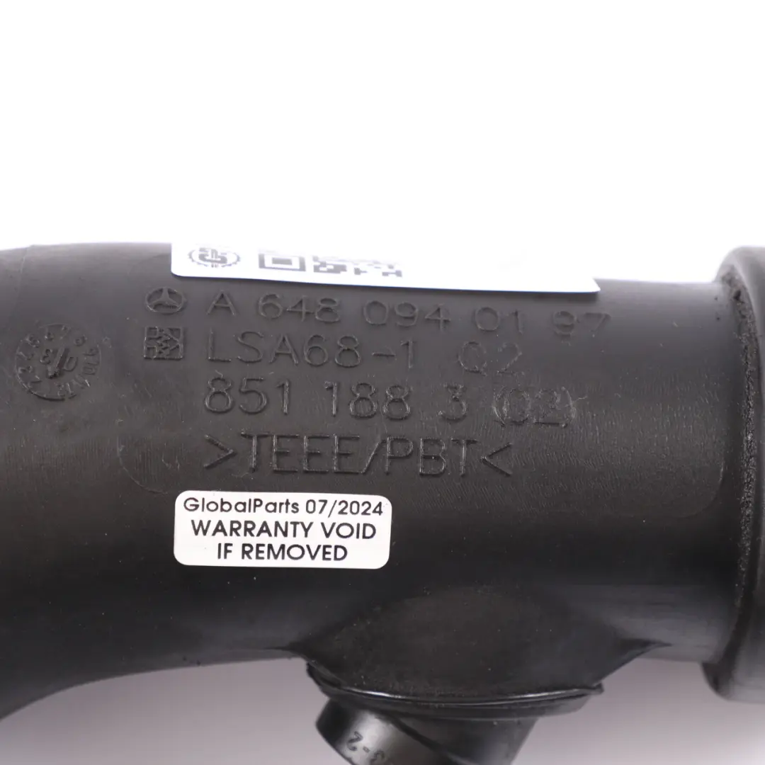 Mercedes W211 W220 280CDI 320CDI Tuyau d'air d'admission Collecteur - SKU A6480940197 - Numéro de pièce A6480940197