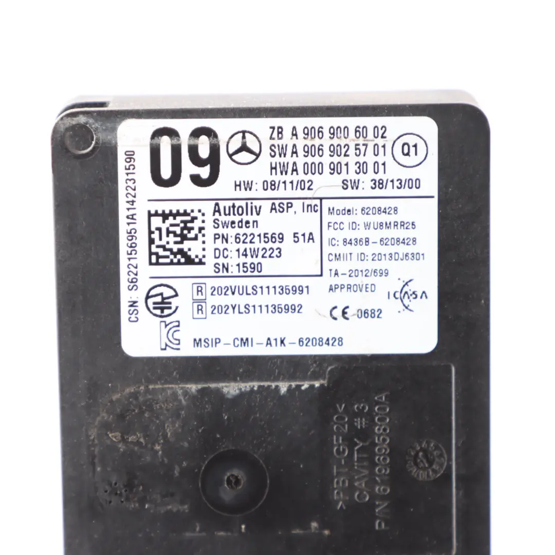 Mercedes W906 Rear Bumper Blind Spot Radar Sensor Left Right Module - SKU A9069006002 - Part number A9069006002
