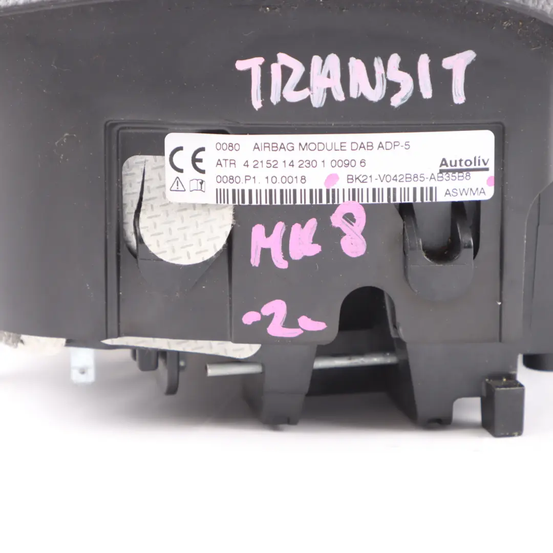 MK8 Volante Air Bag Lado Conductor para Ford Transit Custom con número de pieza BK21V042B85AB35B8 Ford Transit Custom MK8 Volante Air Bag Lado Conductor - SKU BK21V042B85AB35B8 - Número de pieza BK21V042B85AB35B8