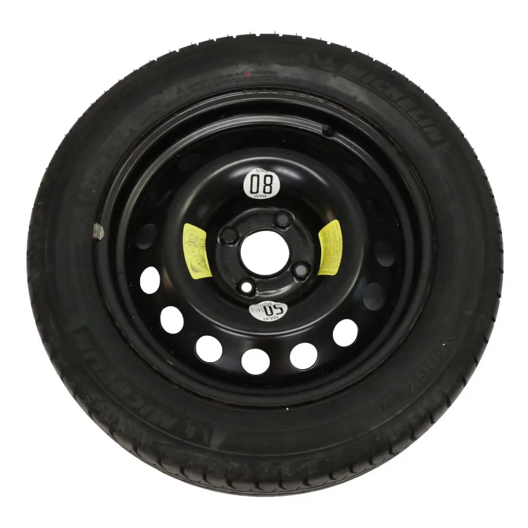  Citroen C4 Roue de secours acier 16" Pneu R16 Michelin 205/55 - SKU C4 Spare Wheel CITROEN - Numéro de pièce C4 Spare Wheel CITROEN
