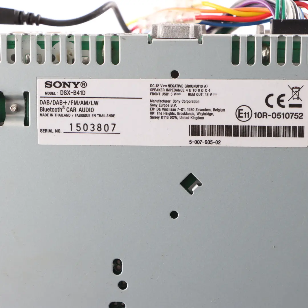 Genuine Sony Bluetooth USB DAB Stereo Audio Player Head Unit Frame to with Part number DSX-B41D Genuine Sony Bluetooth USB DAB Stereo Audio Player Head Unit Frame - SKU DSX-B41D - Part number DSX-B41D