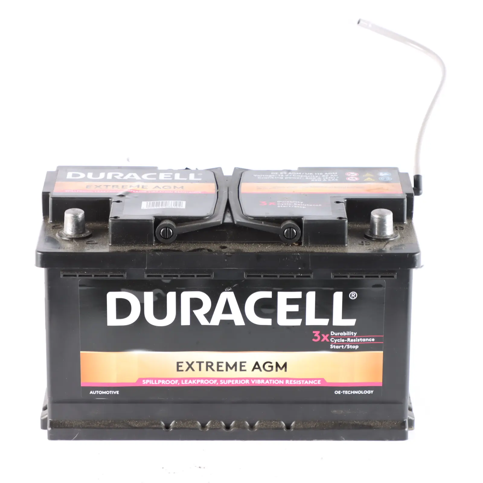 DURACELL Extreme AGM Car Battery 12V 80Ah 800A