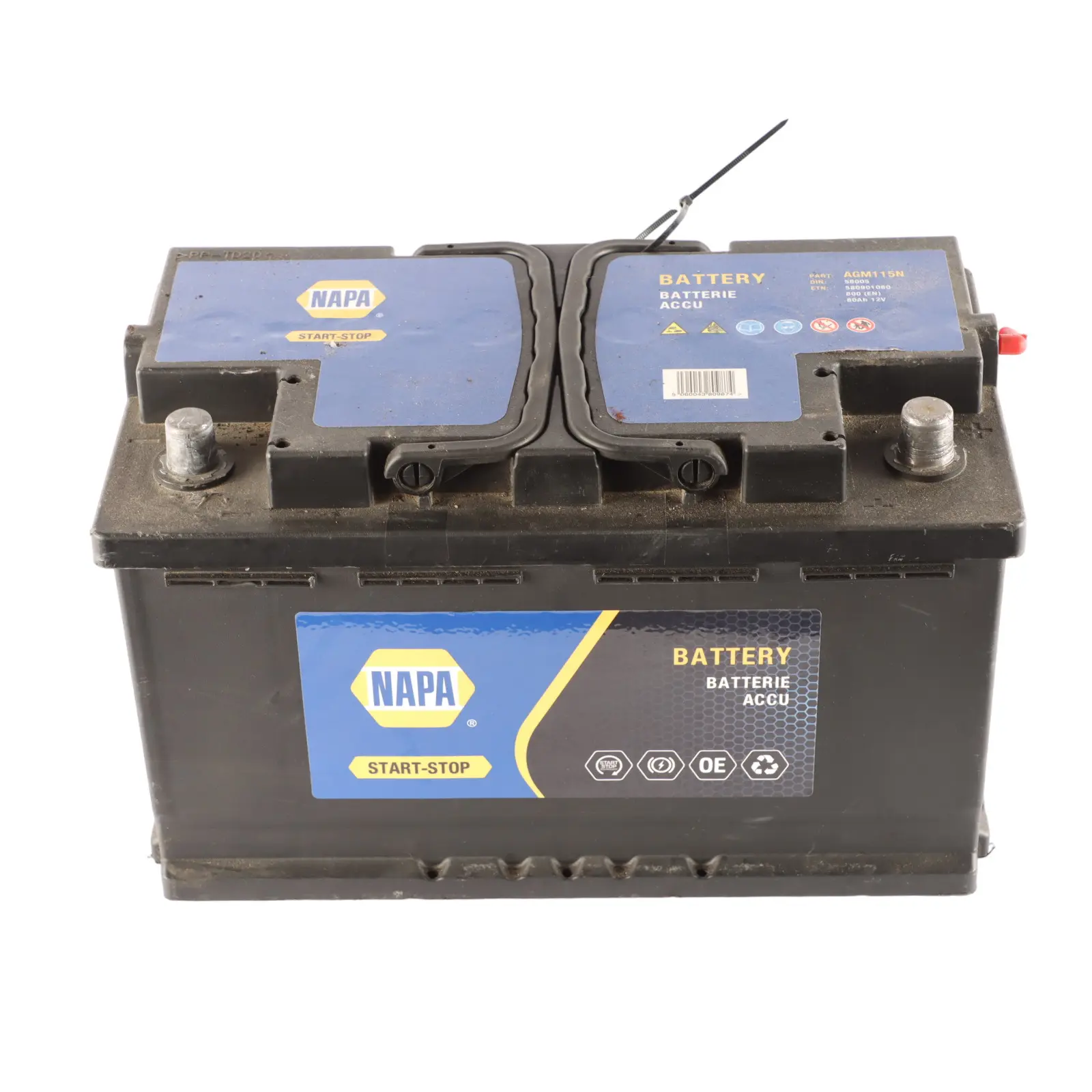 NAPA AGM Accumulator Battery 80Ah 800A 12V AGM115N