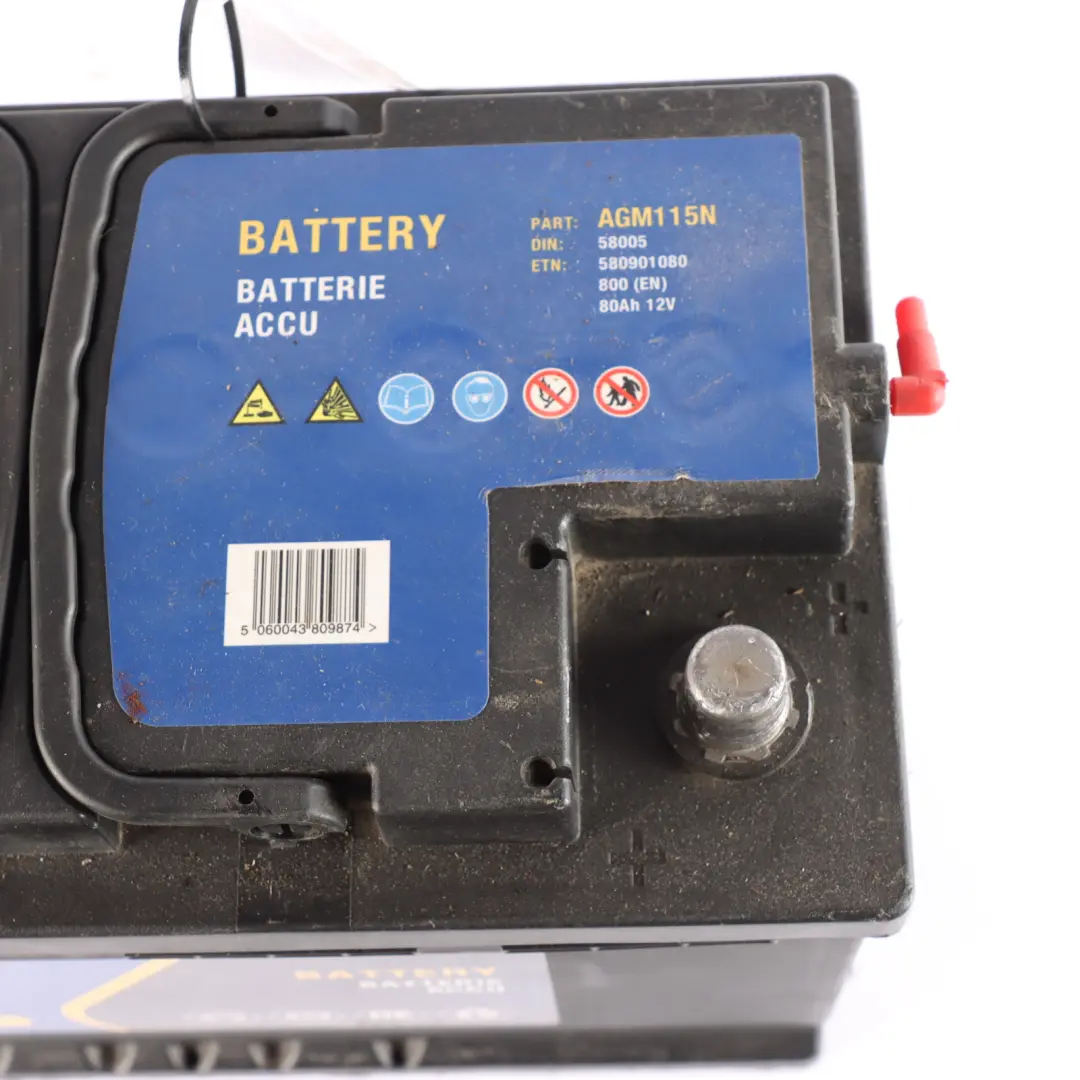  NAPA AGM Accumulator Battery 80Ah 800A 12V AGM115N - SKU NAPA 80Ah Accumulator - Part number NAPA 80Ah Accumulator