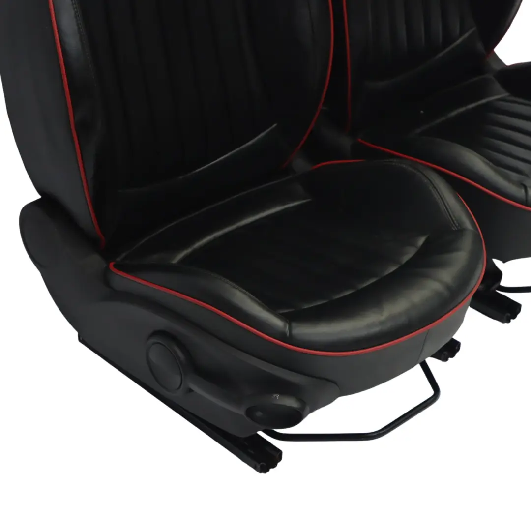  Sièges cuir Mini Cooper One R57 Convertible Chauffés Sport Lounge Noir Rouge Set - SKU R57-Seats-Sport-Black-Leather-Lounge-(T9IN) - Numéro de pièce R57 Seats Sport Black Leather Lounge (T9IN)