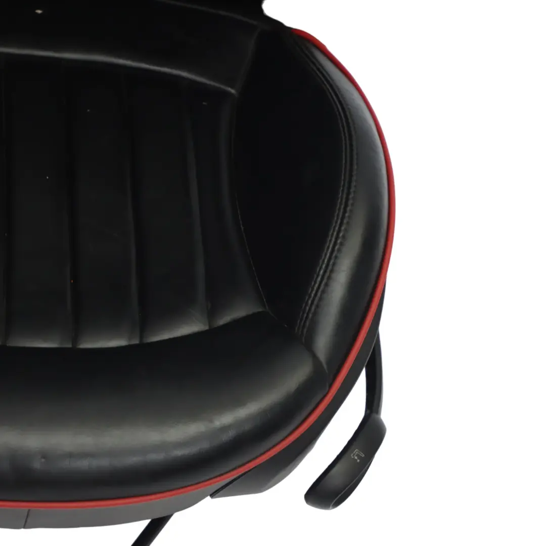 Leather Seats Mini Cooper One R57 Convertible Heated Sport Lounge Black Red Set  - SKU R57-Seats-Sport-Black-Leather-Lounge-(T9IN) - Part number R57 Seats Sport Black Leather Lounge (T9IN)