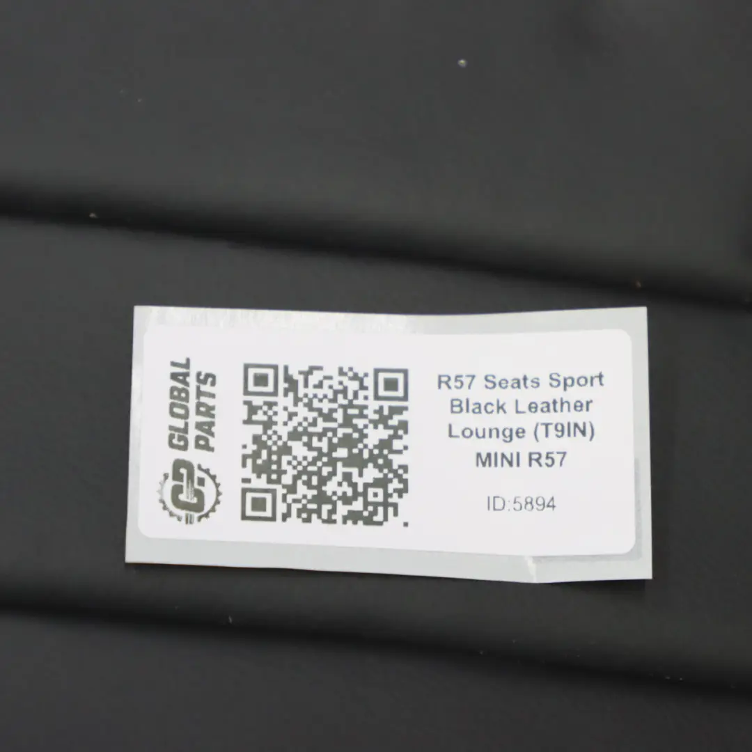 Mini Cooper One R57 Fotele Komplet Sport Grzany Skóra Czarna - SKU R57-Seats-Sport-Black-Leather-Lounge-(T9IN) - Numer Części R57 Seats Sport Black Leather Lounge (T9IN)