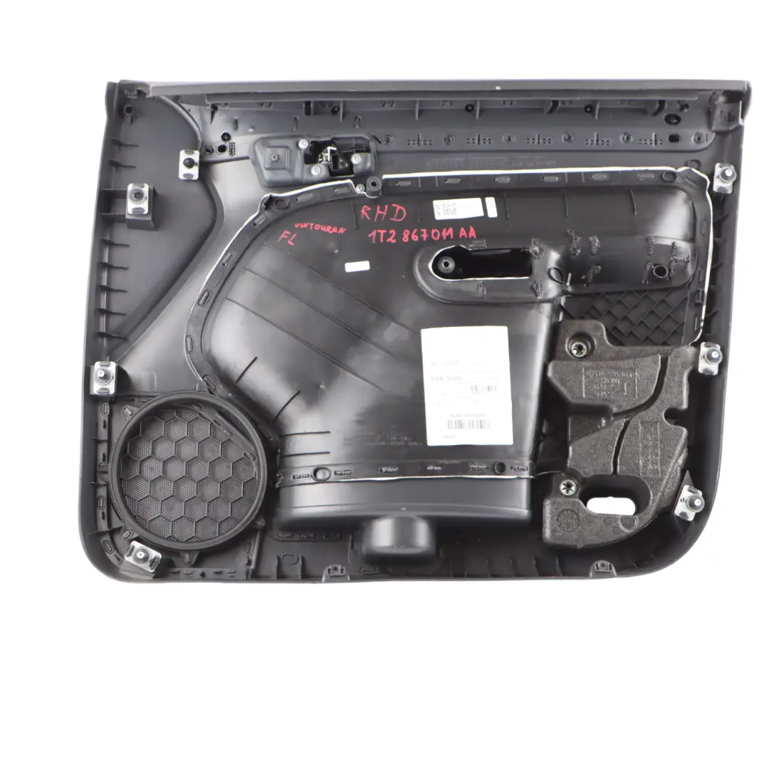 VW Volkswagen Touran 1T Front Door Card Left N/S Trim Cover Panel - SKU rhd-1T2867011AA - Part number 1T2867011AA