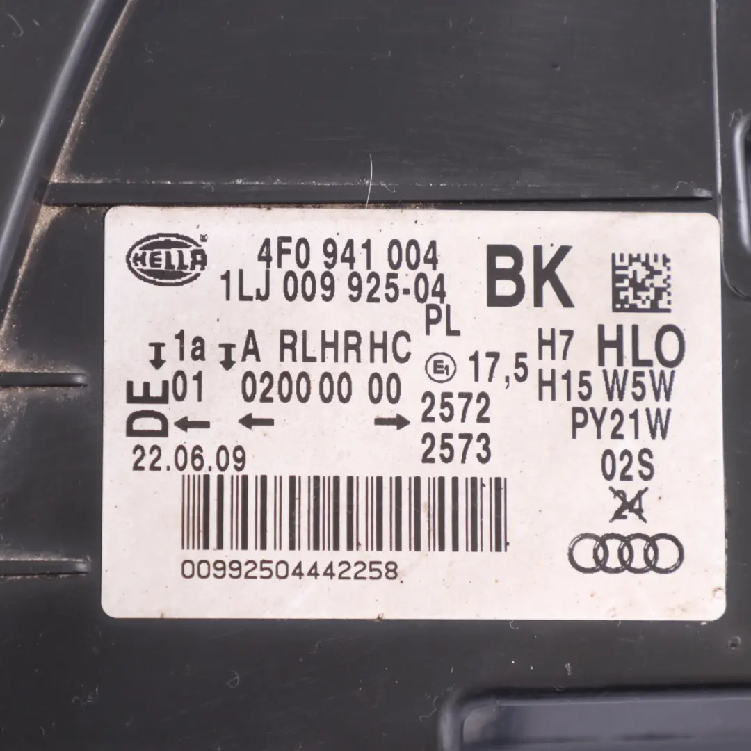 Audi A6 C6 Headlight Headlamp Lamp Light Front Right O/S - SKU rhd-4F0941004BK - Part number 4F0941004BK