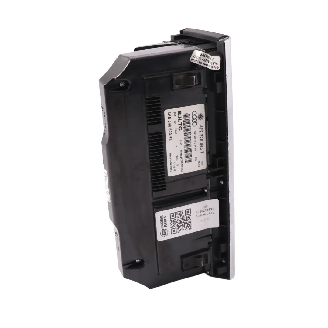 Audi A6 C6 Dashboard Air Vent A/C Heater Climate Control Panel - SKU rhd-4F2820043T - Part number 4F2820043T